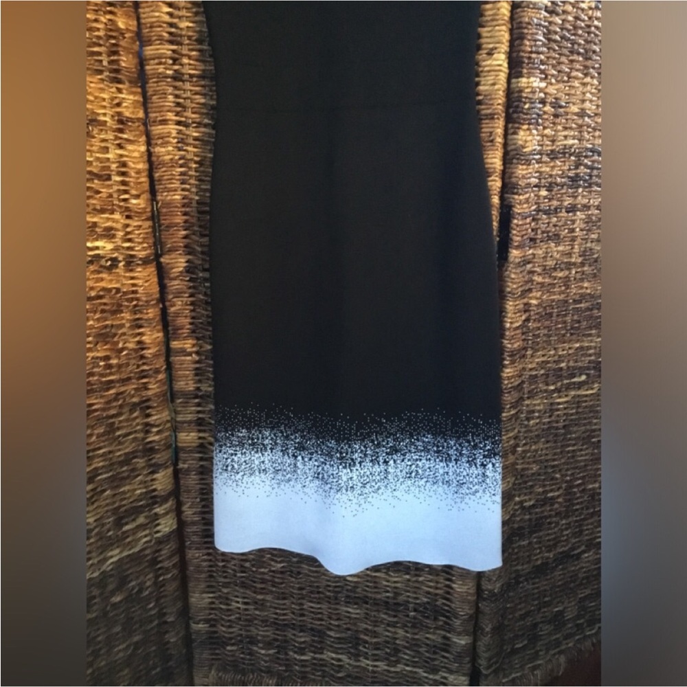OSCAR DE LA RENTA SHORT SLEEVE DRESS BACK HIDDEN ZIP SIZE MEDUIM VIRGIN WOOL - Picture 3 of 15